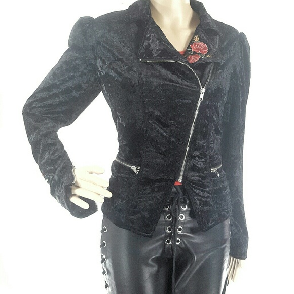 Disney Jackets & Blazers - Sz M Crushed Velvet Moto